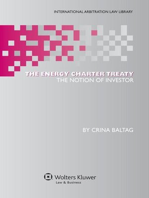 cover image of The Energy Charter Treaty